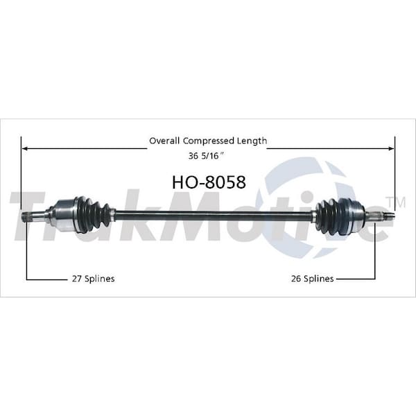 Surtrack Axle Cv Axle Shaft, Ho-8058 HO-8058 - main